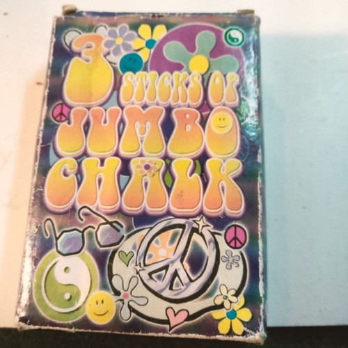 Jumbo Chalk 2 Sticks Of Non Toxic Kids Art Drawing Blue Green Outdoor Fun - Picture 7 of 7