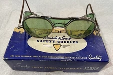 Early Bausch And Lomb Safety Glasses. OriginalBox. Total Steampunk / Hollywood