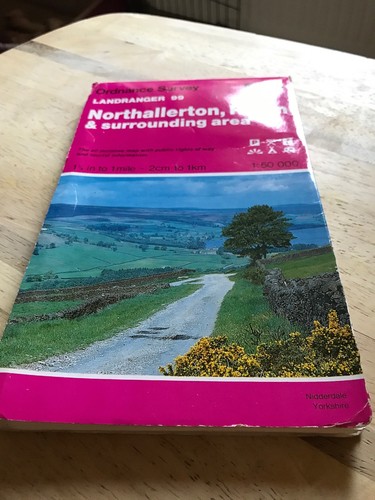Ordnance Survey Northallerton Ripon & Surrounding Area Pink Landranger Map OS 99