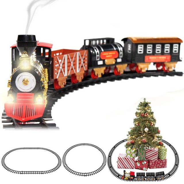 holiday time battery powered train set christmas decoration