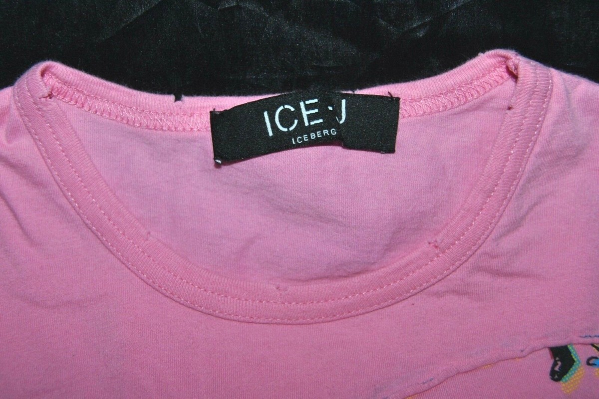 ICE ICEBERG 売れ筋商品|||アイスバーグ Tシャツ トップス レディース T-shirts Pink ICE-J Iceberg Pink T Shirt 100% Cotton Made in Italy sz M
