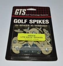 NEW pkg of 24 GTS 90650 Men's Lite-Wate small metal thread Golf Shoe Spikes