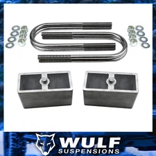 WULF 3" Rear Drop Block Lowering Kit w/ U-Bolts For Toyota Nissan Mazda