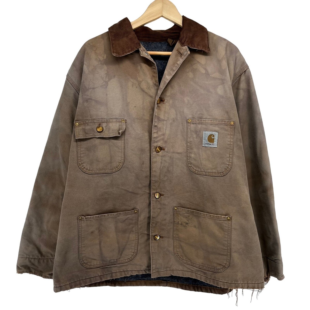 90s Carhartt chore ジャケット Vintage 90s Carhartt Chore Denim Jacket Workwear Jeans Faded