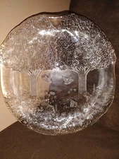 Mikasa True Love 14.5" Footed Crystal Platter