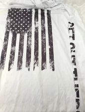 GOT Sports UPF50+ US Flag Moisture Wicking Performance Hoodie - White - Large