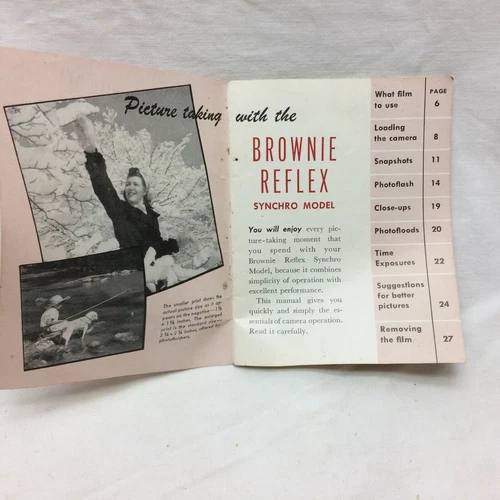 Vintage Brownie Reflex Pamphlet