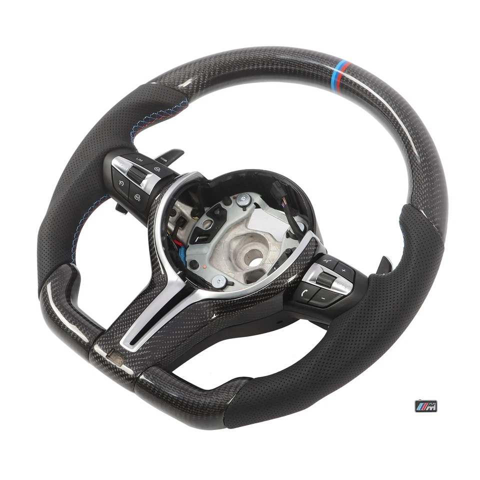Volante de fibra de carbono para BMW F30 F31 F32 F33 F34 F36 F22 M2 M3 M4 Foto 4 de 4