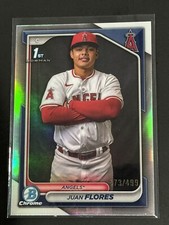 2024 Bowman Chrome Juan Flores 1st Bowman Refractor /499 LA Angels