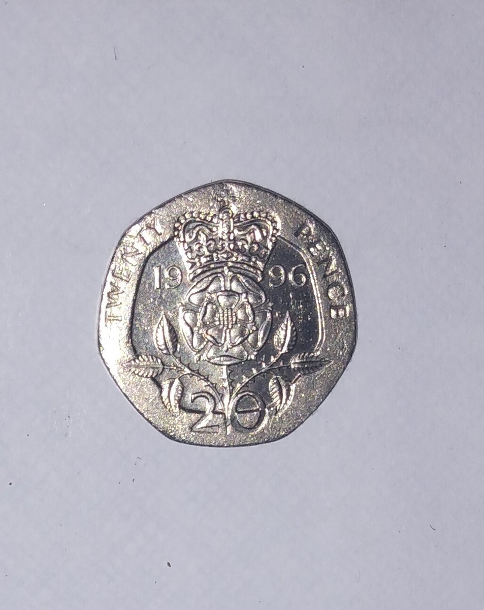 103-1996 UK England Queen Elizabeth II 20 Pence Heptagon Coin | eBay