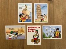 PG TIPS THE WONDERFUL WORLD OF KEVIN TIPPS   x 5 Cards inc. Farewell Card