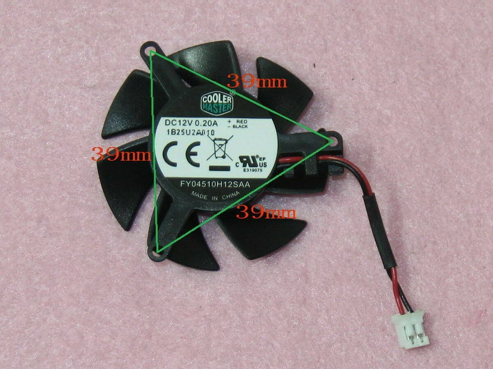 Cooler Fan For MSI R6450 R6570 R6670 FY04510H12SAA 45mm 2 Pin Graphics Card - Image 2 of 3