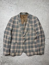 Xagon Man Italian Tailored Checkered Blazer Jacket Cotton Mens IT 54 EU 54