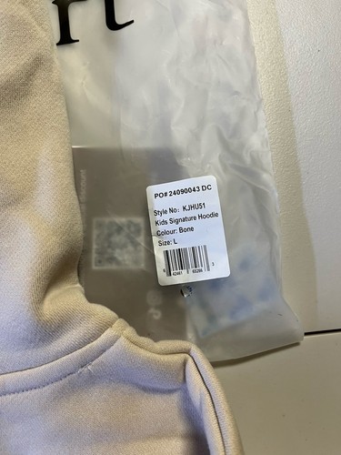 New Comfrt Kids Signature Hoodie Sweatshirt Bone Color Size L - Picture 6 of 10