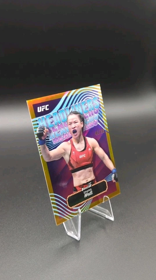 2024 Topps Finest UFC Zhang Weili #HDL-20 Headliners Gold 45 /50 Mint Condition  - Image 3 of 4