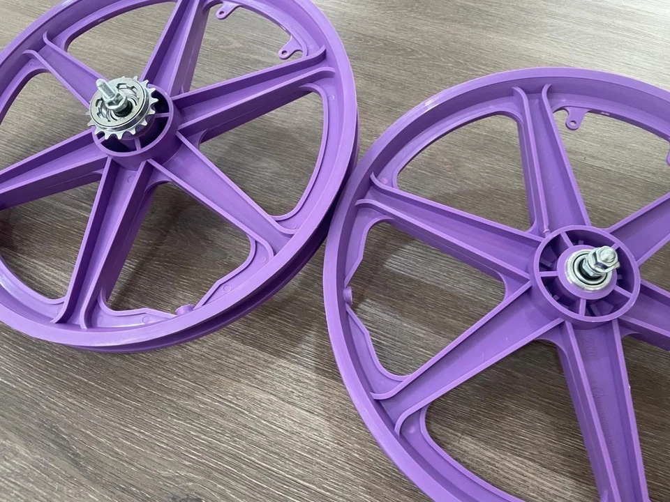 Conjunto de rodas Mag roxas de bicicleta 20" 6 raios para GT DYNO HARO qualquer bicicleta BMX - Imagem 2 de 4