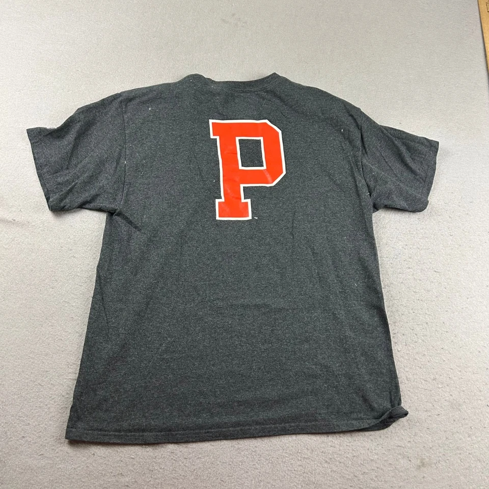 Camisa Champion Princeton Tigers Para Hombre Grande Gris Mangas Cortas Camiseta NCAA Foto 4 de 4