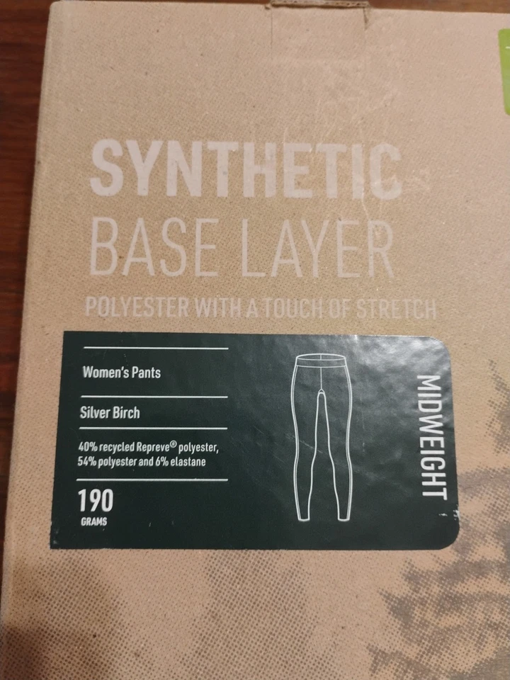 Camada de base sintética poliéster com um toque de elástico 3x + bétula prata feminina - Imagem 2 de 4