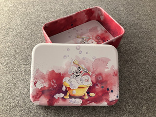 DIDDL SPRINGMAUS BLECH DOSE MIT DECKEL ( RECHTECKIG ) "BADEWANNENPLANSCHER"