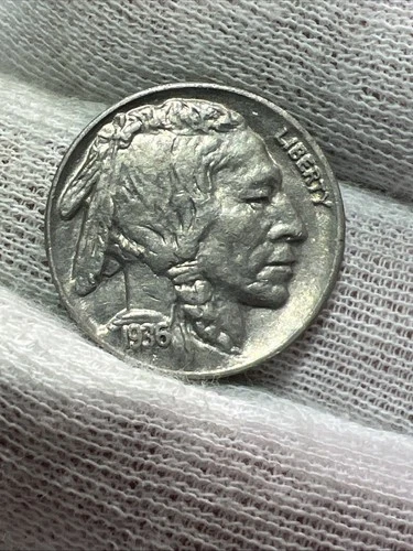 1936 Uncirculated BU MS High Grade Buffalo Nickel Beautiful Old US Coin!