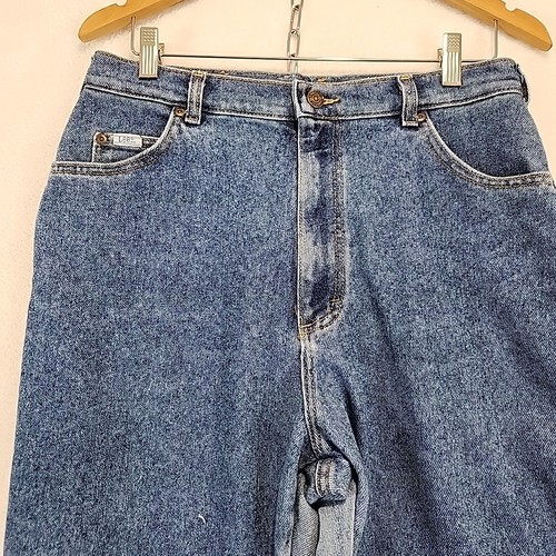 Vintage Lee Mom Jeans High Rise 16 MED Relaxed Fit Tapered Leg Retro Made in USA - Picture 2 of 17