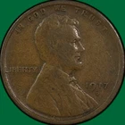 1917-D Lincoln Wheat Cent Fine F Coin #33185