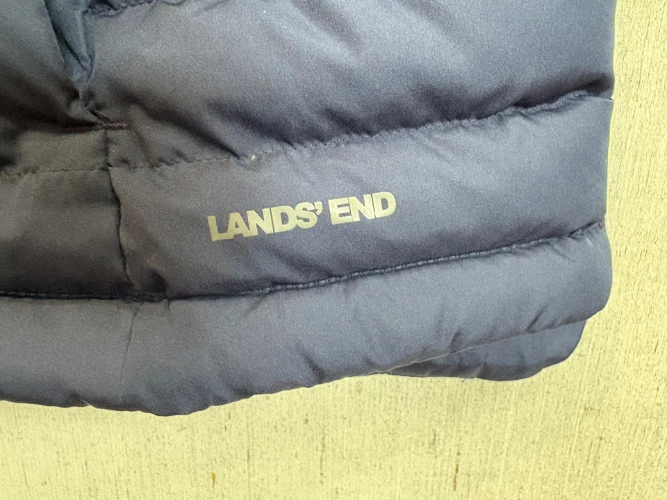 Chaqueta chaleco acolchado Lands' End Down para mujer XL 18 azul marino 80 % plumón 20 % plumas Foto 2 de 4