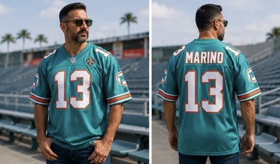NFL Mitchell & Ness Throwback Miami Dolphins Dan Marino #13 94 Teal Jersey