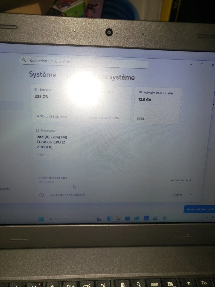 Lenovo ThinkPad L460 · i3-6100U · 12GB · 360GB, photo 3 sur 5