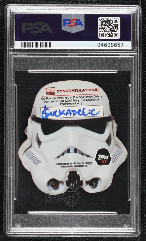 2009 Star Wars Galaxy Series 4 Shaped 1/1 $uckadelic PSA 10 Auto Sketch i1f - Image 2 of 3