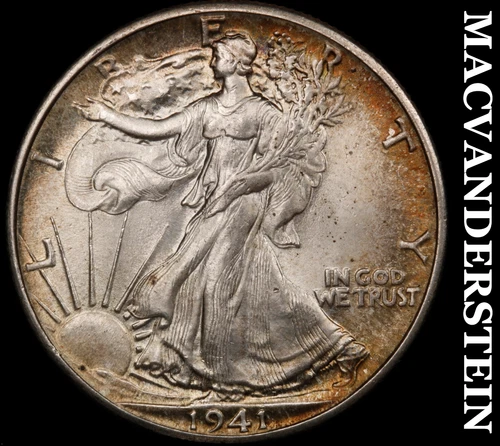 1941 Walking Liberty Half Dollar- Super Choice Brilliant Uncirculated++++ #i9232