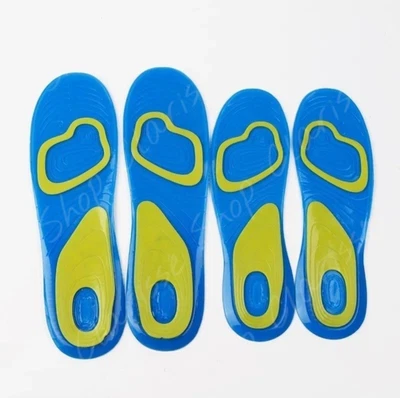 Premium Sport Shoe Gel Insoles Shock Absorbing Soft TPE Comfortable Full Length