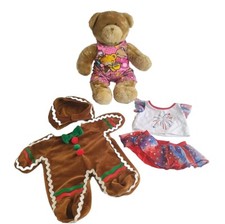 Rare Vtg 16 2000 Animal Alley BAB Teddy Bear Plush Light Brown Extra Clothing