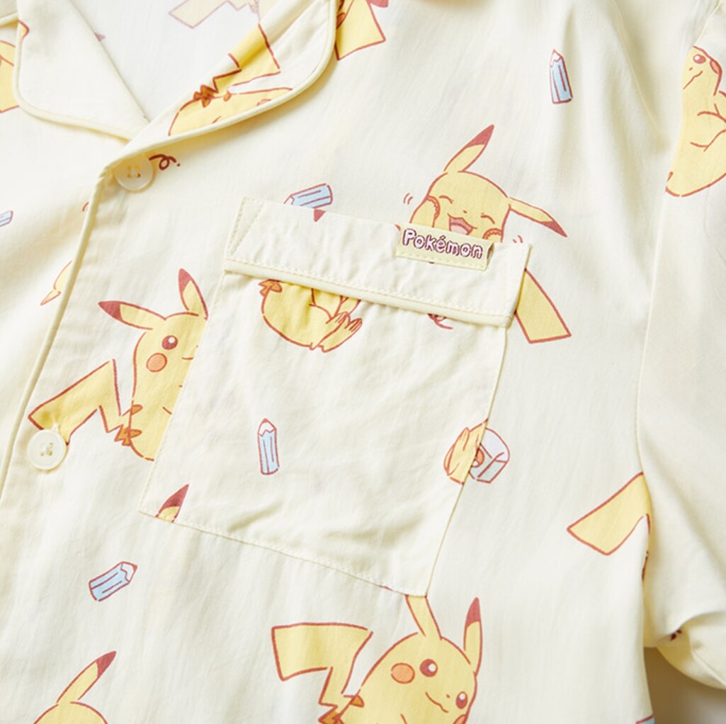 ★ SPAO★ Pokemon Pokemon Pokemon Ball Short Sleeve Pajamas SPAO x Pokemon Short Sleeved Adult Pajamas Set | Kgifts.shop
