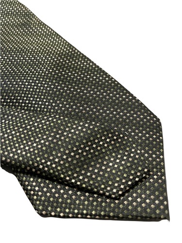 NWT Jhane Barnes Men's Tie 100% Silk Striped Digital Gray Green - 第 1/6 張圖片