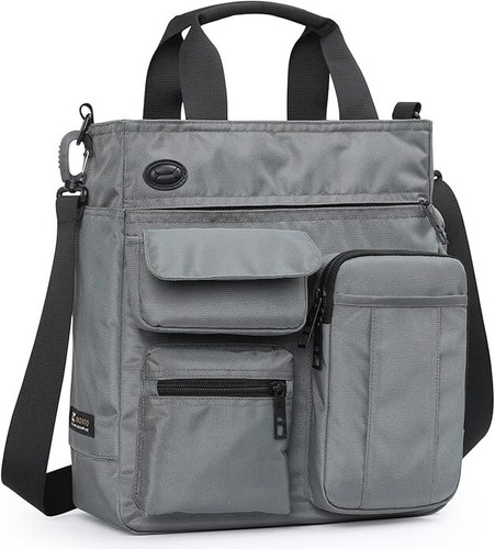 INOXTO Herren Messenger Bag Laptop Schultertasche Computer Arbeit Büro Tasche