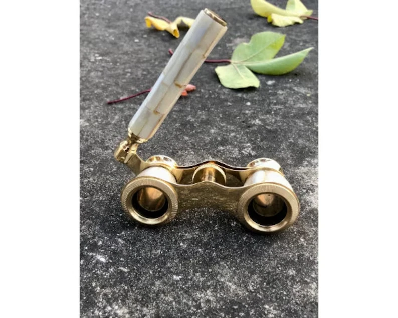 Brass Opera Glasses Mother of Pearl & Handle brass Fittings India - Image 2 of 4