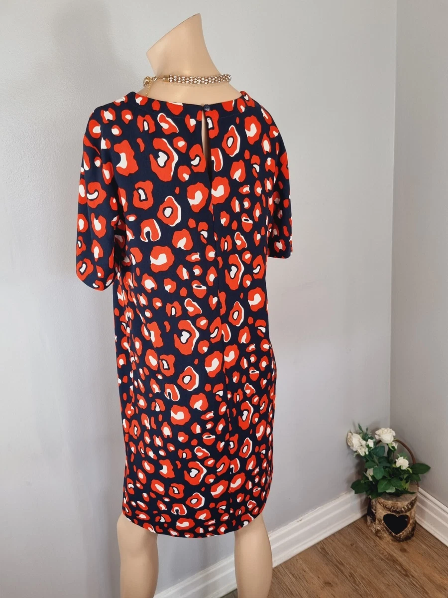M&s red leopard print dress sale