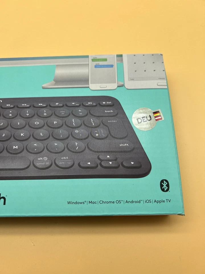 Logitech K380 (920-007566) Wireless Bluetooth Tastatur Grau QWERTZ DE NEU & OVP - Bild 4 von 4