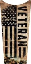 Veteran Distressed Flag Dash Tank Insert. 89-07 Electra Glide & 02-07 Road Glide