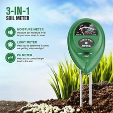 3 in 1 Digital PH Tester Sunlight Soil Moisture Meter Detector Plant Garden