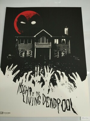 Night Of The Living Deadpool 3 Jay Shaw Mondo Marvel Rare Sold Out Screen Print