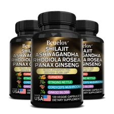 Shilajit Ashwagandha Rhodiola Rosea Ginseng Supports Brain&Nervous System Health