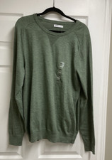 Sonoma Men's L Long Sleeve Supersoft Crew Pullover Sweater Herb Green