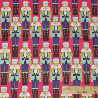Snowflake Waltz Nutcracker Solider Christmas Fabric  by the 1/2 Yard   #131.04.2