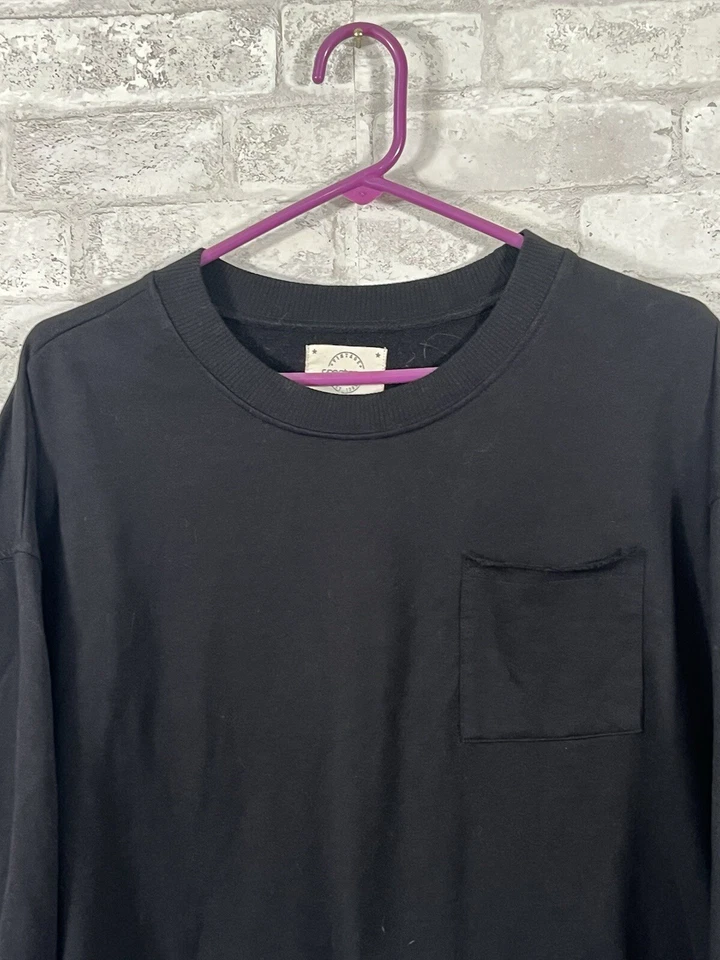Vintage One Step Up Black Pullover Cropped Sweatshirt w/ Pocket Size XL - Image 3 of 4