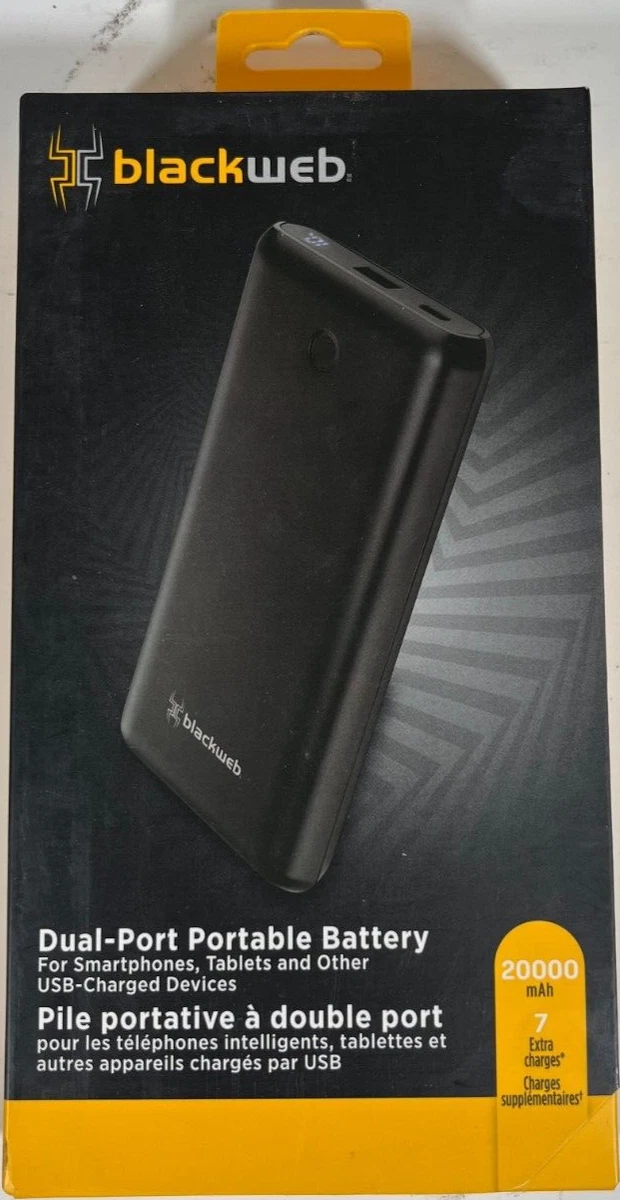 Blackweb 20000mAh Power Bank External Battery Dual Portable