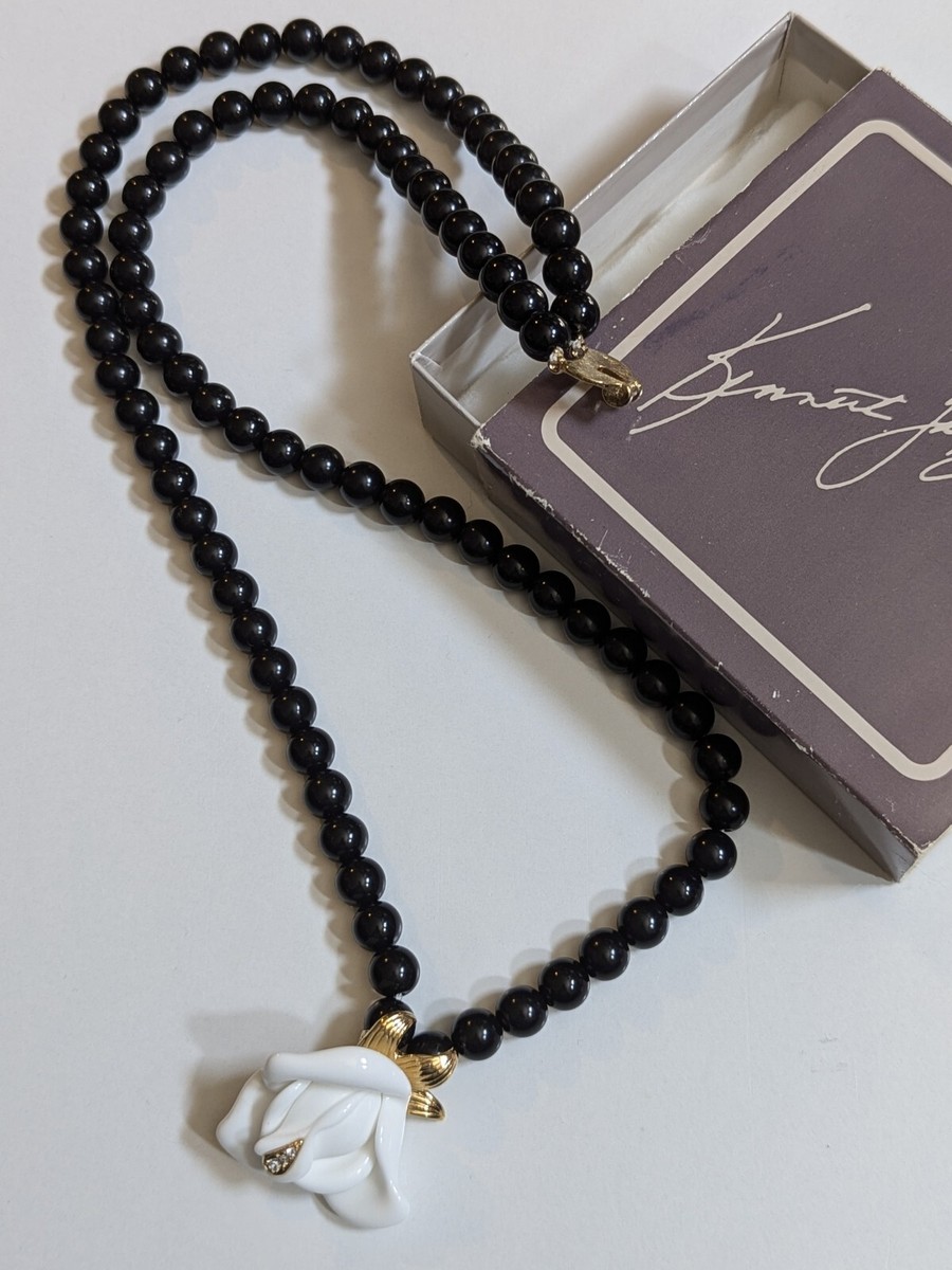 Kenneth Jay Lane Midnight Rose necklace | eBay