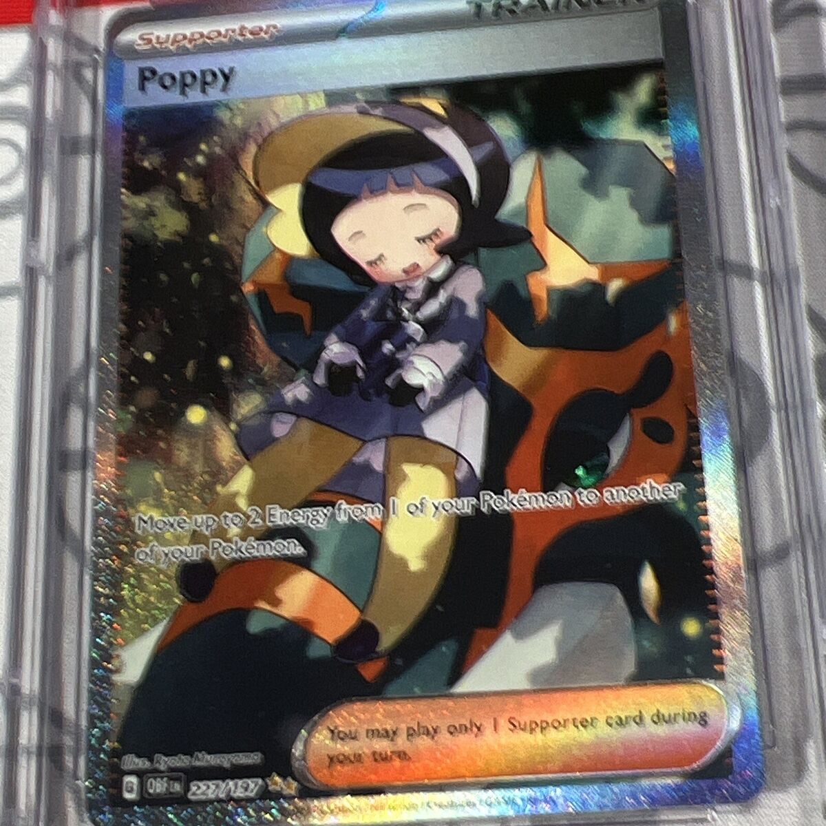 CGC 9 Poppy Full Art 227/197 2023 Pokemon Obsidian Flames CGC 9 Poppy Full Art 227/197 2023 Pokemon Obsidian Flames
