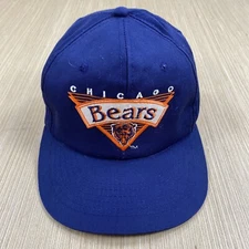 Vtge Chicago Bears Hat Mens OSFA Blue MMB Headwear Snapback USA Made 90s 80s Y2K